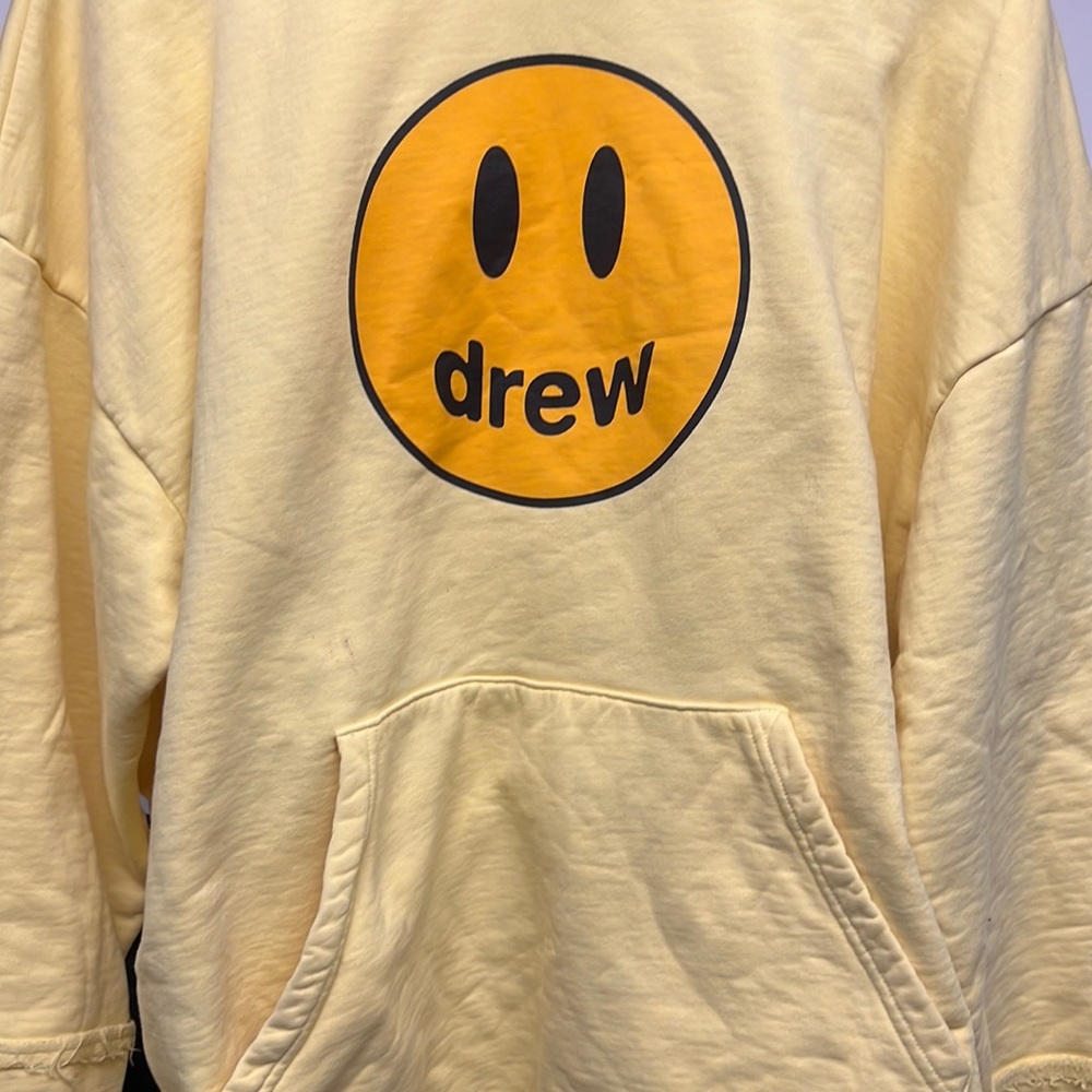 Drew house yellow cropped hoodie